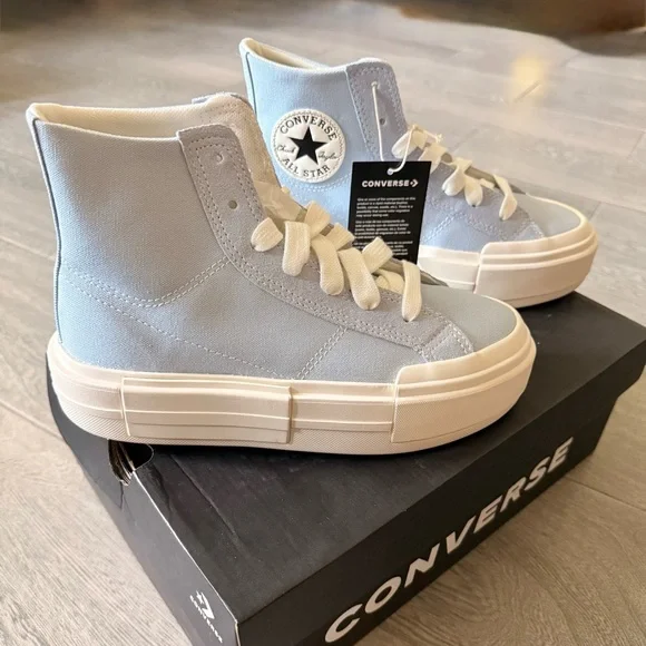Converse Light Blue High-Top Sneakers - Picture 2 of 5